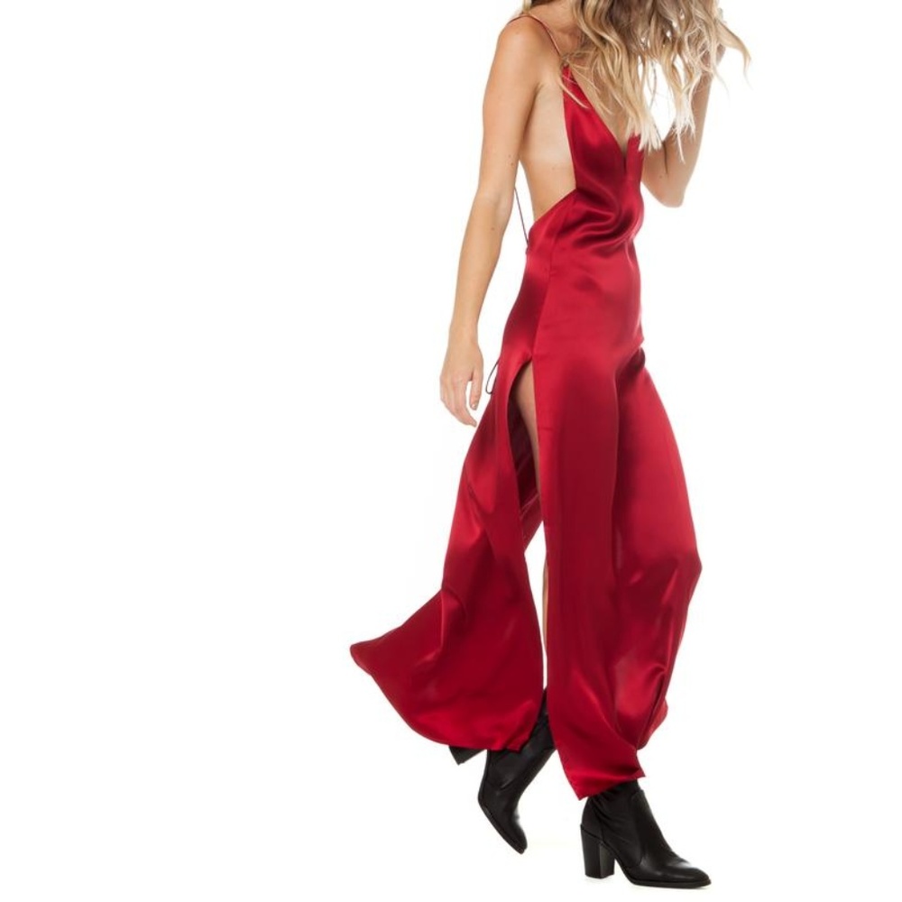 Are You Am I  NYISSA RED SILK DRESS $850/ Trade?